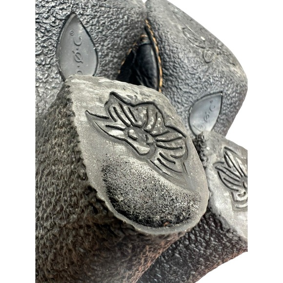 Boc Born Concept Shoes Womens Sz 8/39 Mule Clogs Heels Black Leather Buckle - Picture 13 of 16